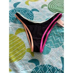 Hula Honey Womens Colorblock Bikini Bottom Size Medium NWT